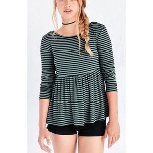 Kimchi Blue striped peplum top by Urban Outfitters